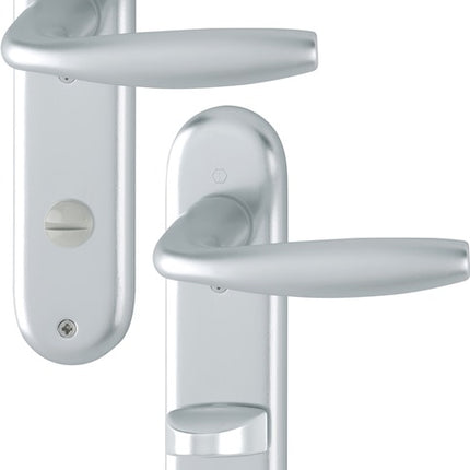 HOPPE Kurzschildgarnitur New York 1810/273KP Aluminium F1 ( 3000203556 )