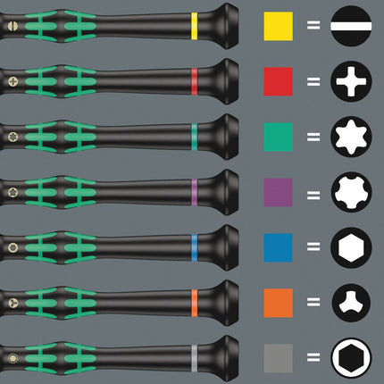 WERA Tournevis précision pour l'électronique 2054 6 pans. 1,3 mm longueur de la lame 40 mm ( 4300001793 )