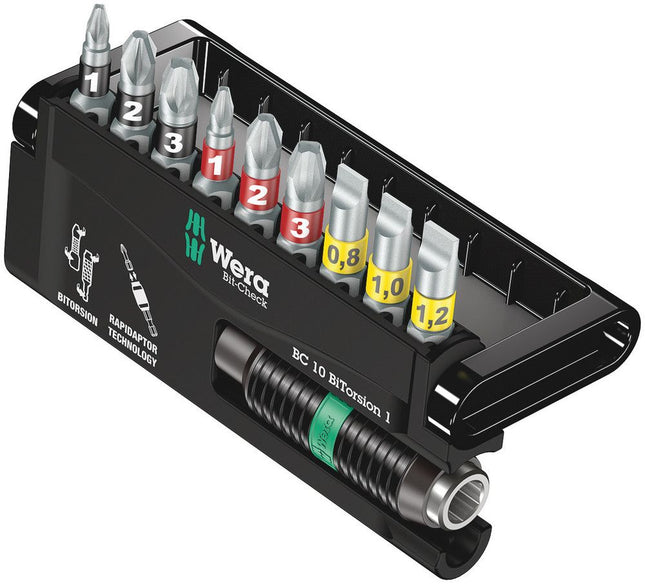 WERA Bit-Check 10 BiTorsion 1 Set di punte da 10 pezzi ( 4000829670 )