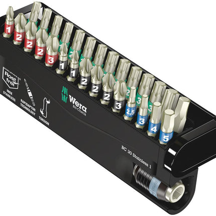 Set di punte in acciaio inossidabile WERA BC 30 Stainless 1 da 30 pezzi ( 4000828396 )