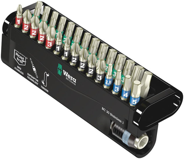Set di punte in acciaio inossidabile WERA BC 30 Stainless 1 da 30 pezzi ( 4000828396 )