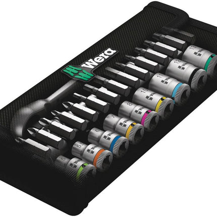 WERA socket spanner set 8100 SA 7 Zyklop 28-piece 1/4 ″ ( 4000821653 )