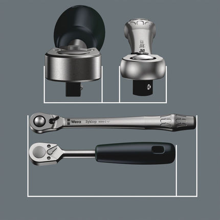 WERA lever-action ratchet Zyklop Metal switch 1/4 ″ 72 teeth ( 4000821626 )