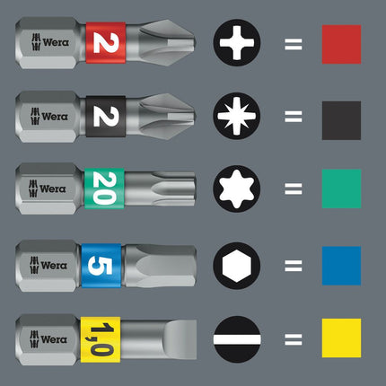 WERA Bit-Check 12 BiTorsion 1 Juego de puntas de 12 piezas ( 4000829019 )