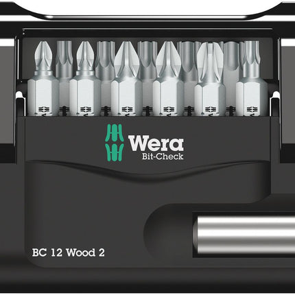 WERA Bit-Check 12 Wood 2 Set di punte da 12 pezzi ( 4000829035 )