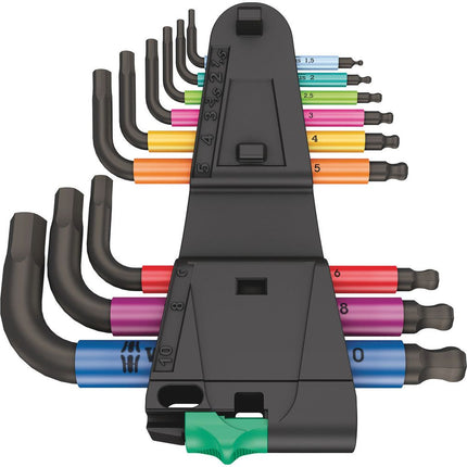 WERA juego de llaves hexagonales en L 950/9 soporte de plástico de 9 piezas ( 4000825555 )