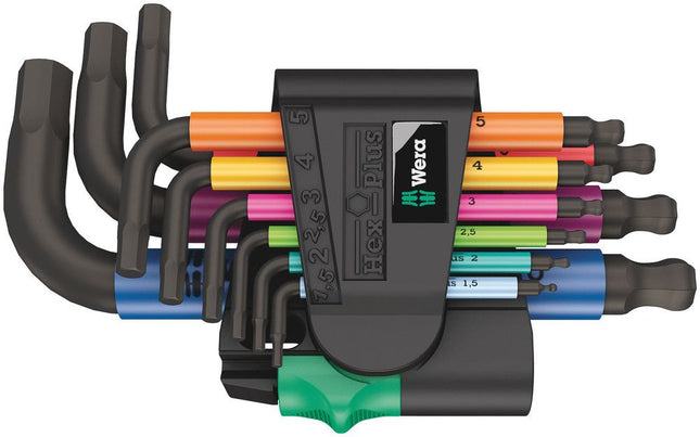 WERA juego de llaves hexagonales en L 950/9 soporte de plástico de 9 piezas ( 4000825555 )