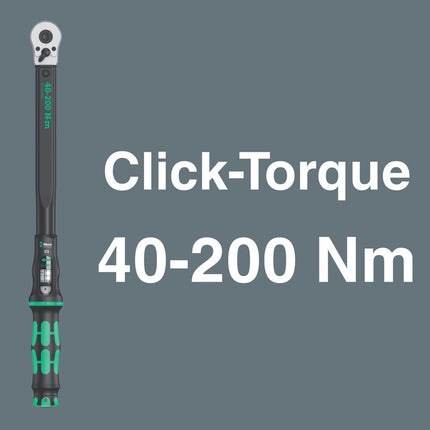 WERA Zestaw kluczy dynamometrycznych Click-Torque C 3 Set 2 11-częściowy 40-200 Nm 1/2 ″ ( 4000822316 )