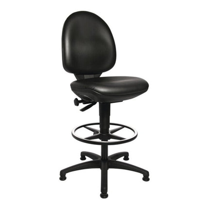 TOPSTAR Tec 50 silla giratoria de trabajo con deslizantes para el suelo + aro para los pies ( 9000454306 )