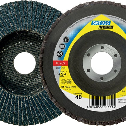 Disco de láminas KLINGSPOR SMT 926 Special Ø 115 mm granulometría 60 6° curvado ( 8000352213 )