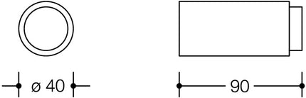 HEWI Wall door buffer 611.90 Plastic 99 pure white ( 3000205928 )