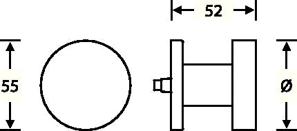 FSB door knob 23 0829 0005 Aluminium 0105 ( 3311102134 )