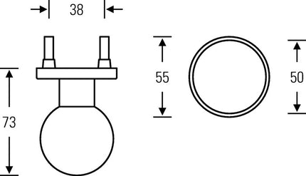 FSB Türknopf 23 0802 03400 Aluminium 0105 ( 3322002422 )