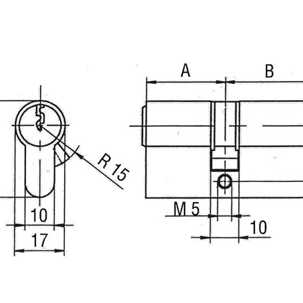 BKS service doppio cilindro PZ 8890 31/31 mm ( 3000201173 )