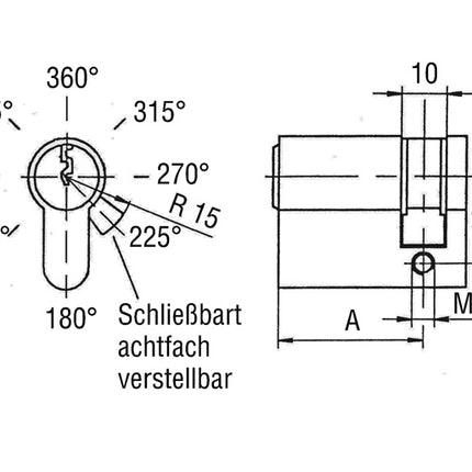 BKS profile half cylinder 8900 35/10 mm ( 3000251966 )