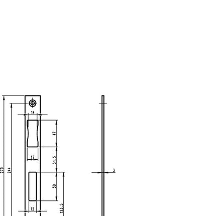 Placa de choque BKS B 9000 acero inoxidable ( 3000250569 )