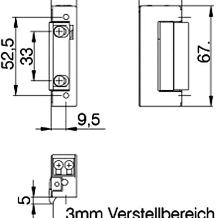 Incontro elettrico DENI 20141 6-12 V AC/DC ( 3000215036 )