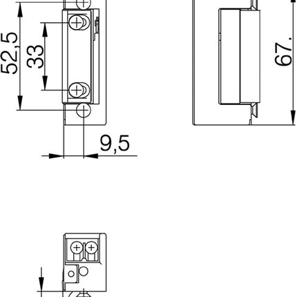 Abrepuertas eléctrico DENI 20171 6-12 V AC/DC ( 3000215035 )