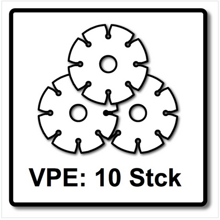 WellCut WP 120115 - 10 Stück Schleifscheiben 115mm Körnung 120 Fächerscheiben Schleifmopteller - Toolbrothers