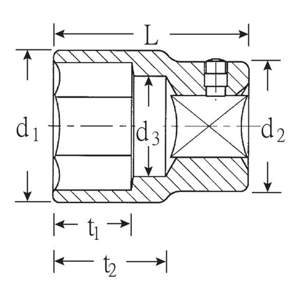 STAHLWILLE socket 55 3/4 ″ hexagon ( 4000826452 )