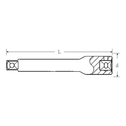 STAHLWILLE Przedłużka 405 1/4 ″ Długość 100 mm ( 4000826263 )