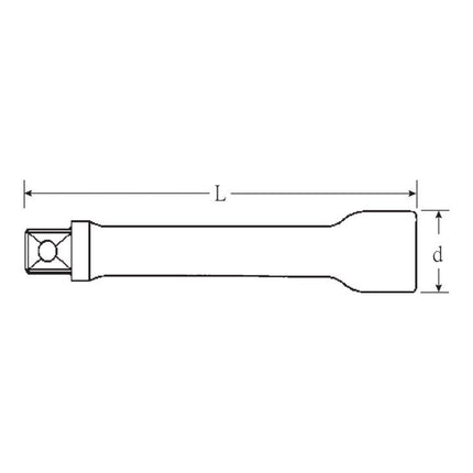 STAHLWILLE Przedłużka 509 1/2 ″ Długość 125 mm ( 4000826423 )