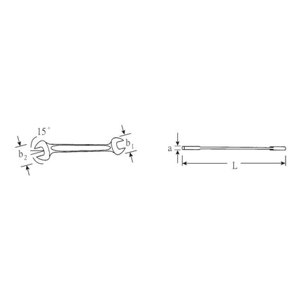 STAHLWILLE doppia chiave aperta MOTOR 10 4 x 5 mm lunghezza 100 mm ( 4000826141 )