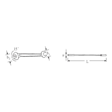 STAHLWILLE double open-end spanner MOTOR 10 6 x 7 mm length 120 mm ( 4000826143 )