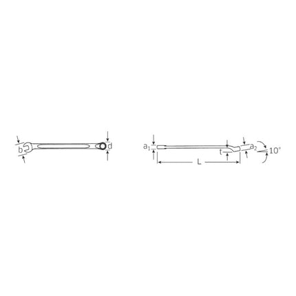 STAHLWILLE Llave combinada OPEN-BOX 14 SW 13 mm Longitud 195 mm ( 4000826044 )