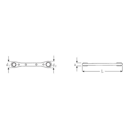STAHLWILLE ratchet ring spanner 25 16 x 18 mm ( 4000826139 )