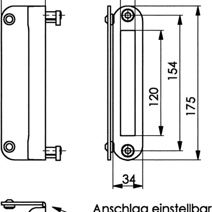 Caja de cerraduras AMF 145G-50 metal ligero ( 3000251265 )