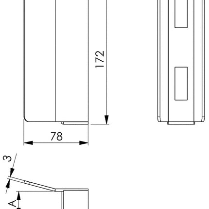 AMF Schiebetorschließkasten 147S-40 blank ( 3000251297 )