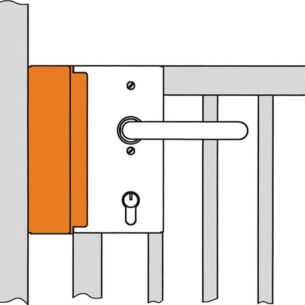 AMF strike box 147B-40 suitable for electric strike blank ( 3000251263 )