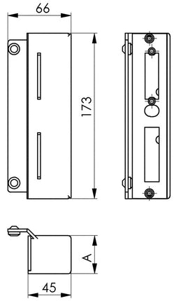 AMF strike box 147B-40 suitable for electric strike blank ( 3000251263 )