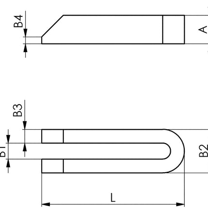 AMF fork clamp DIN 6315B slot width 22 mm ( 4000603051 )