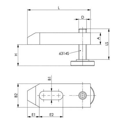 Zacisk AMF nr 6314V do rowka T 12 + 14 mm ( 4000603022 )