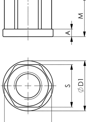 AMF Hexagon nut DIN 6331 M20 Width across flats 30 mm ( 4000603347 )
