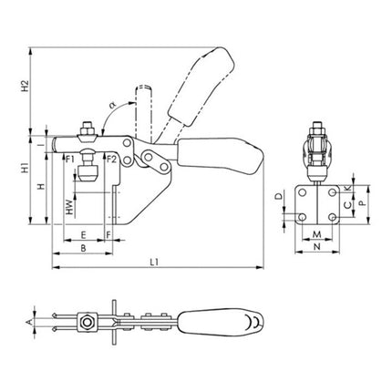 Abrazadera horizontal AMF nº 6833 tamaño 1 ( 4000604353 )