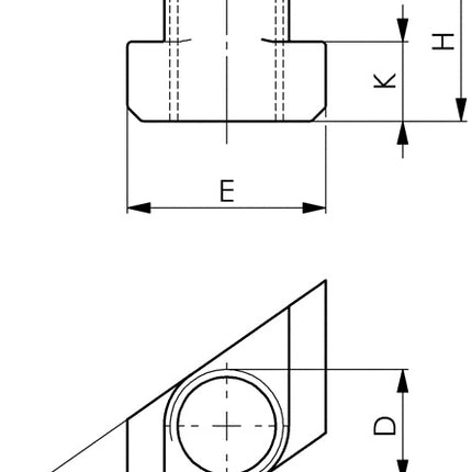 Nakrętka rowka teowego AMF nr 510 rowek teowy 22 mm M16 ( 4000603185 )