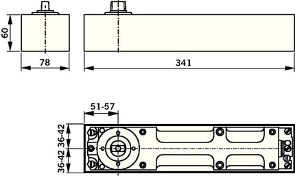 DORMAKABA floor spring BTS 80 hold-open device EN 4 ( 3325032012 )