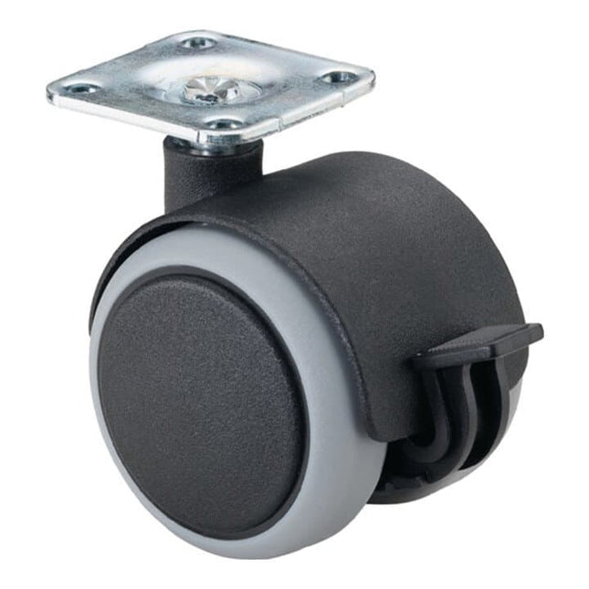 BS ROLLEN Plastikowe podwójne kółko z hamulcem Ø kółka 40 mm Nośność 30 kg ( 3000275063 )