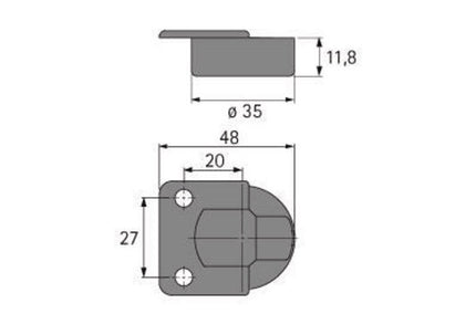 Zawias klapowy HETTICH Markant 7.1 niklowany ( 8000608915 )