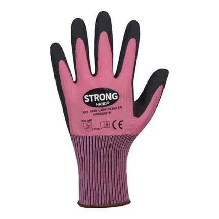 Guanti STRONGHAND LADY FLEXTER taglia 8 rosa/nero ( 8000737567 )