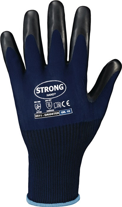 Guantes STRONGHAND GRIDSTER talla 9 azul oscuro/negro ( 4000391304 )