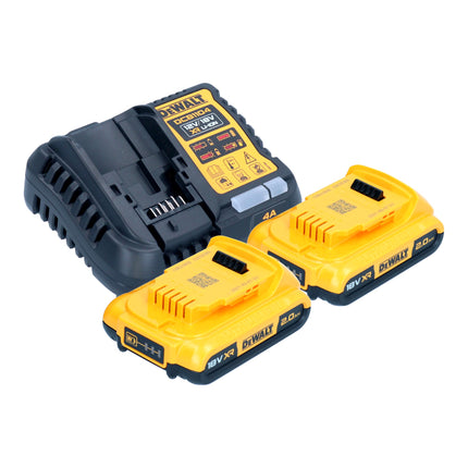 DeWalt DCK 266 D2 Pack 2 machines 18 V Li-Ion. DCF 887 Visseuse à chocs sans fil + DCD 796 Perceuse à percussion + 2 x Batteries DCB 183 2,0 Ah + Chargeur DCB 113 avec Boîtier