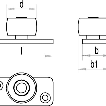 Galet de guidage HELM 459 PL Acier galvanisé, jaune ( 3000255960 )