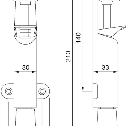 Soporte de puerta KWS 102802 acero pintado color plata ( 3000256786 )