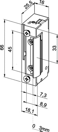 ASSA ABLOY Electric strike 118 Fire protection 10-24 V AC/DC ( 3000255039 )