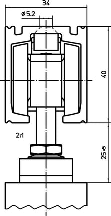 GEZE Einzugsdämpfung Perlan 140 SoftStop 80 kg EV 1 ( 3326039037 )