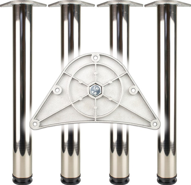 BMB Tischbein-Set Chrom poliert 60 mm Höhe 870 mm ( 3000273147 )